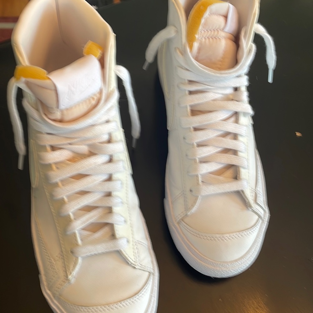 Nike all white high tops